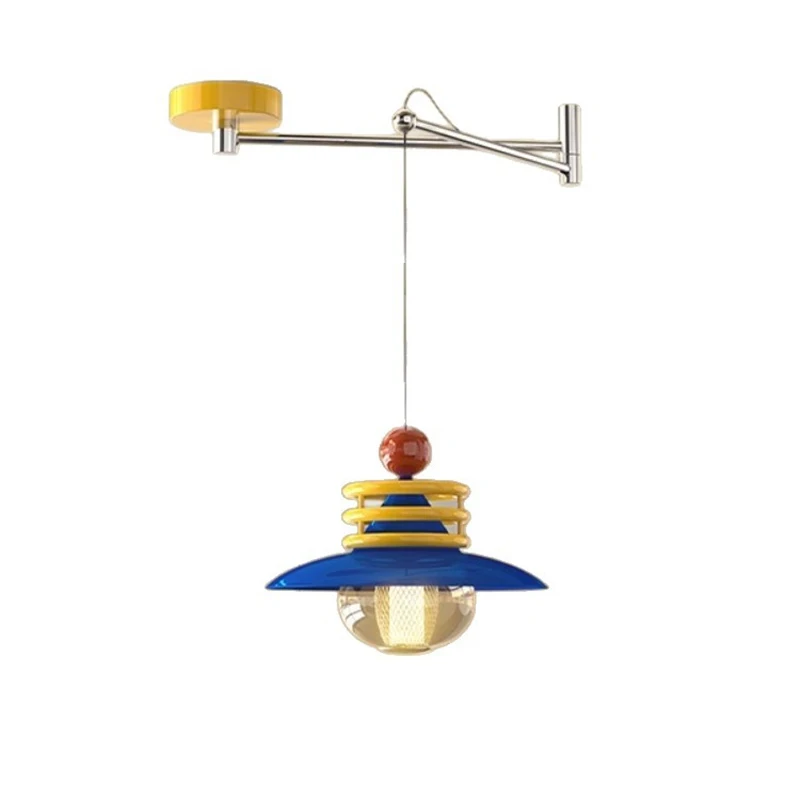 الملونة الرجعية الروك الذراع قلادة أضواء الشمال المنزل غرفة الأطفال ديكور مصباح معلق الثريا طاولة طعام بار Luminaria #6