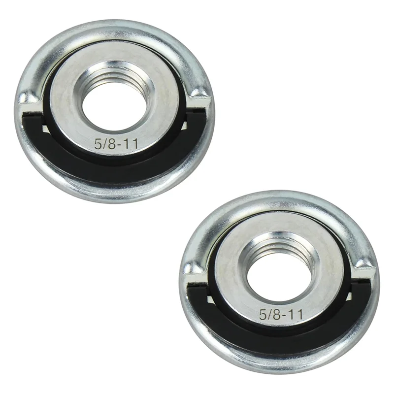 2Pack Universal 5/8-11Inch Thread Quick Change 1.75Inch Disc Flange Locking Nut, Replacement Part-New
