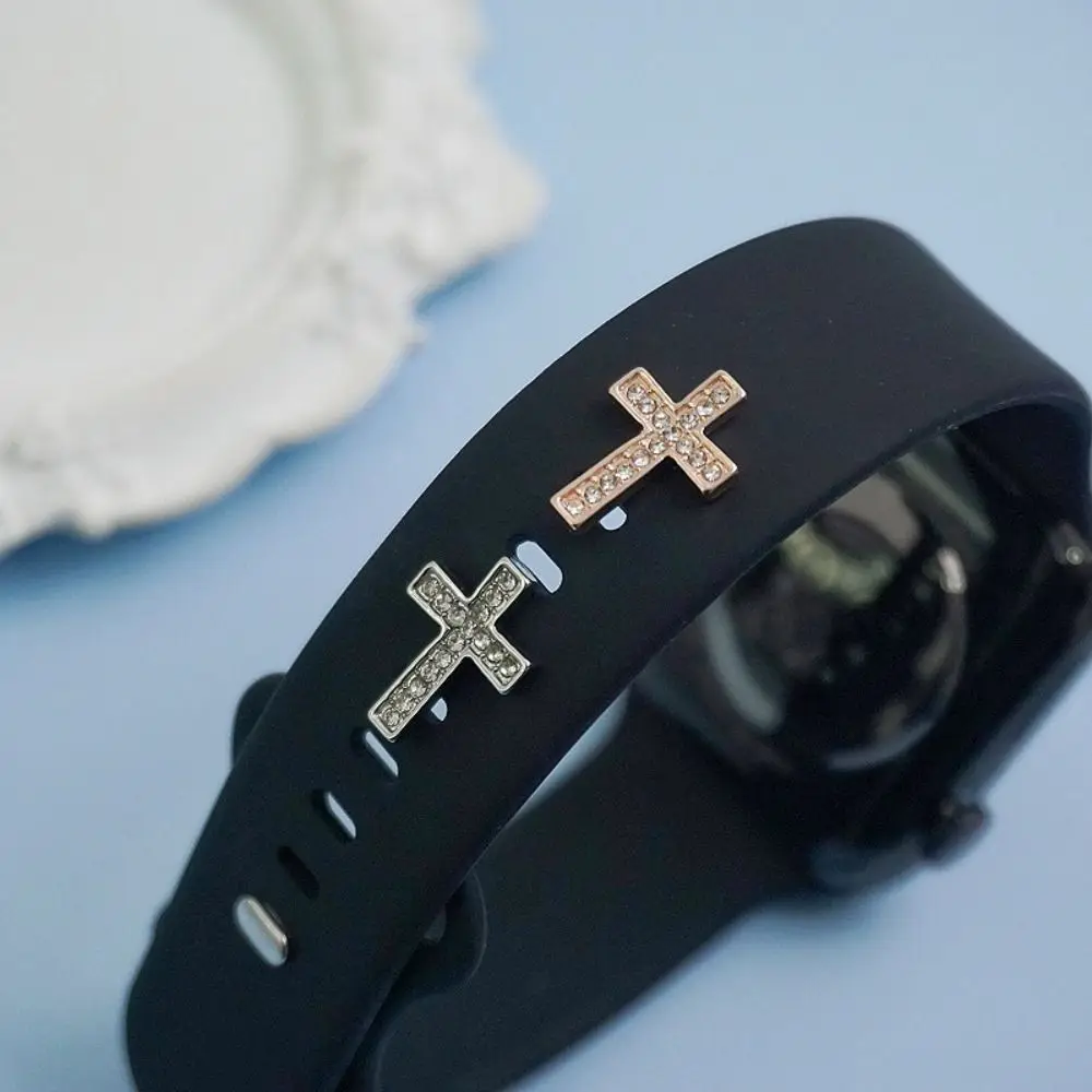 金属製の時計バンドの装飾,花の装飾ツール,リストベルトチャーム,アップルウォッチバンド用のクロスネイル