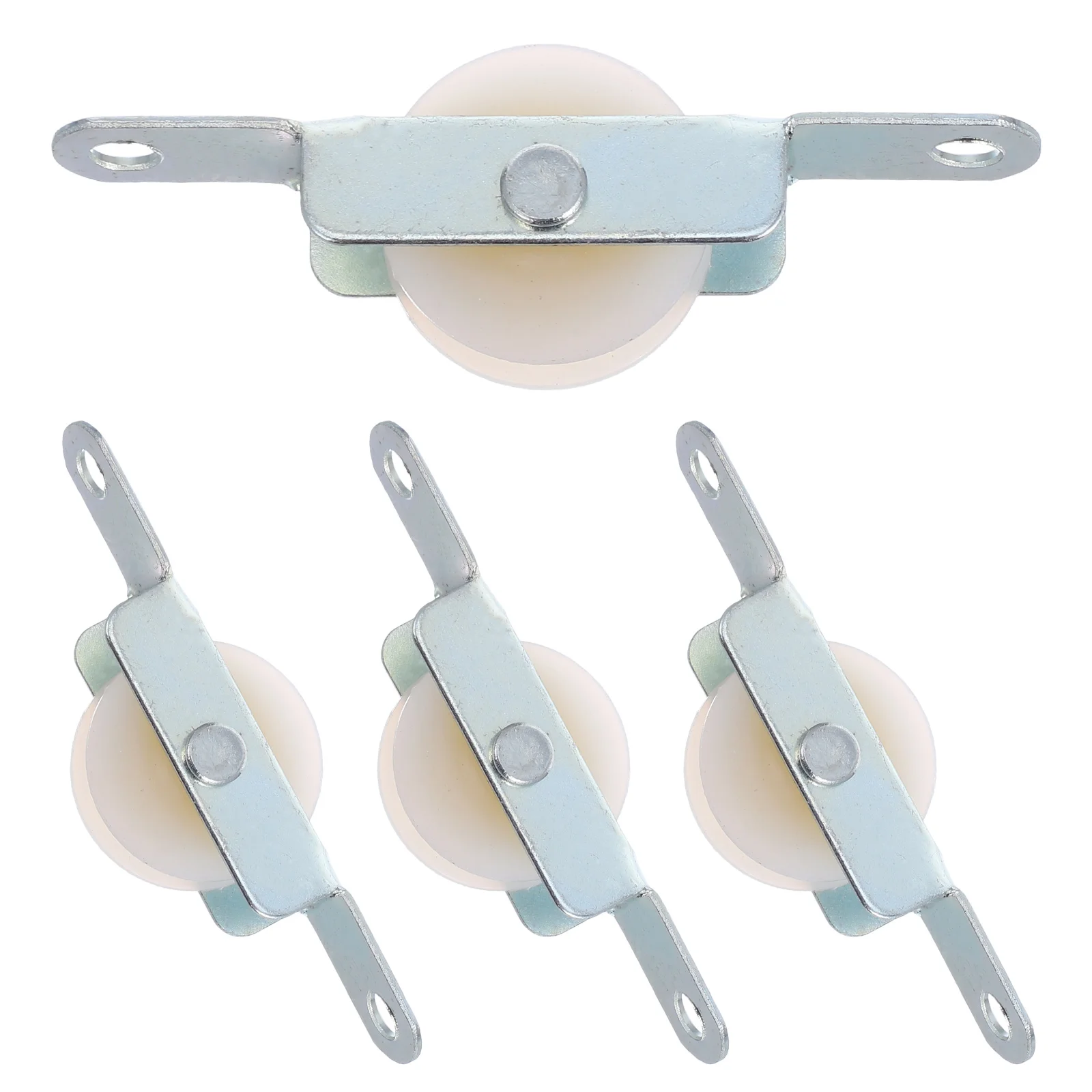 

4pcs 4 Pack Outdoor Umbrella Rope Pulley Bracket Durable Plastic Steel Patio Parts Sliding Door Roller Parasol Attachment
