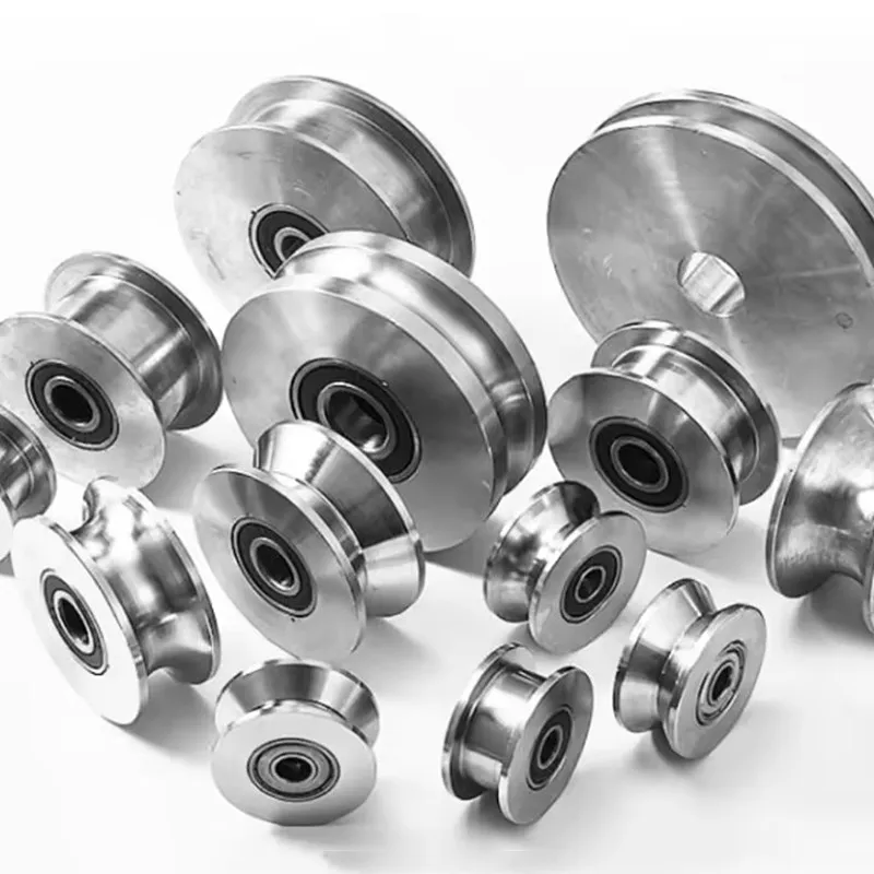 1Pc Stainless Steel Rail Wheel V/U/H Type Steel Wire Rope Pulley Lifting Pulley Orientation Door Roller Hardware Tools
