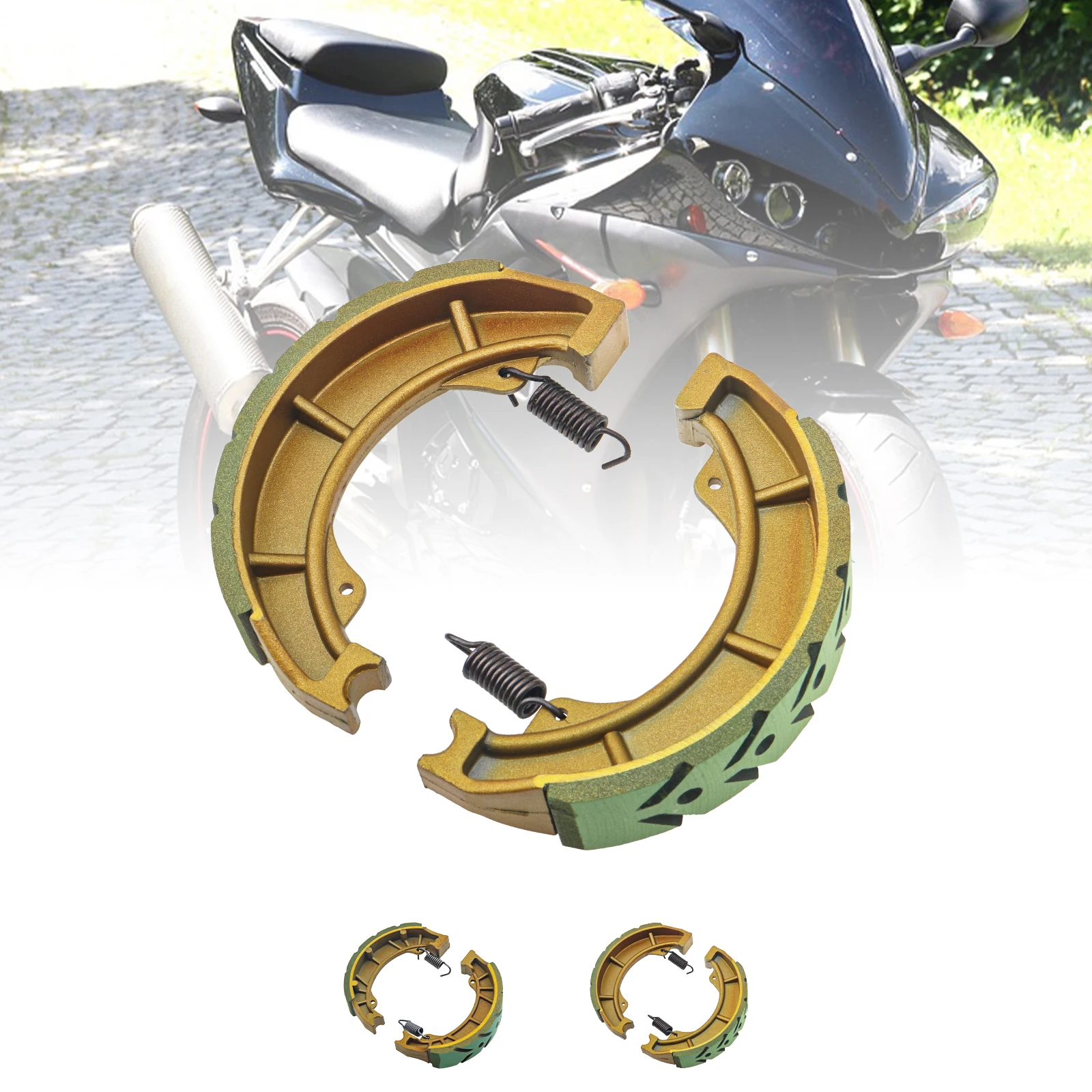 1 Piece 105mm 125mm Brake Drum Shoe for Motorcycle Scooter Moped ATV Go-Kart Front Rear Drum Brake Pad Replacement Kit