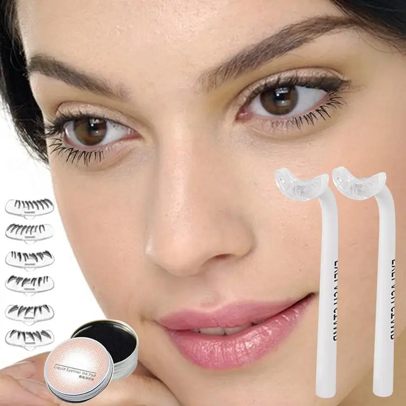 DIY Stamp Eyelash Stamp Stencil Eyelash Applicator Quick Makeup Under Eyelash Template Seal False Eyelashes Stamper eyes makeup