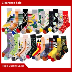 36 Styles High Quality Socks Creative Winter Warm Pattern Men's Socks Funny Socks Cotton Casual Happy Socks Big Size Eu 40-46