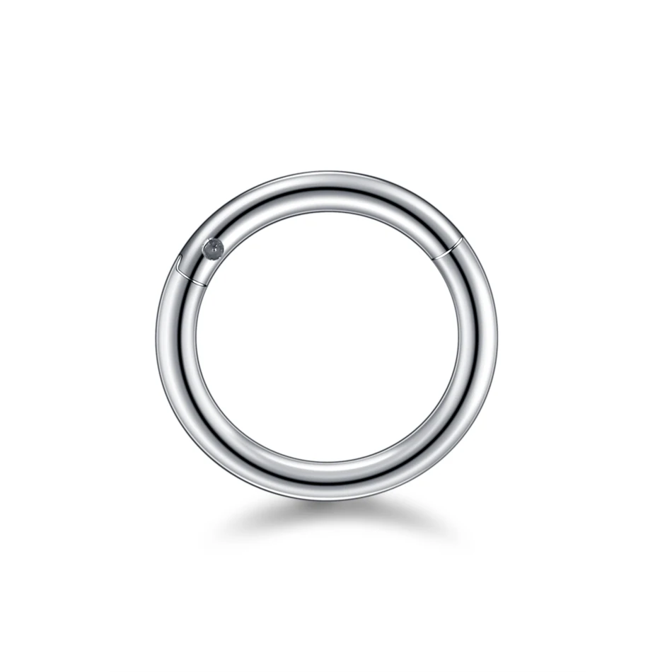 piercing argola do nariz do segmento de aço cirúrgico para mulheres, anel do septo Clicker, brinco