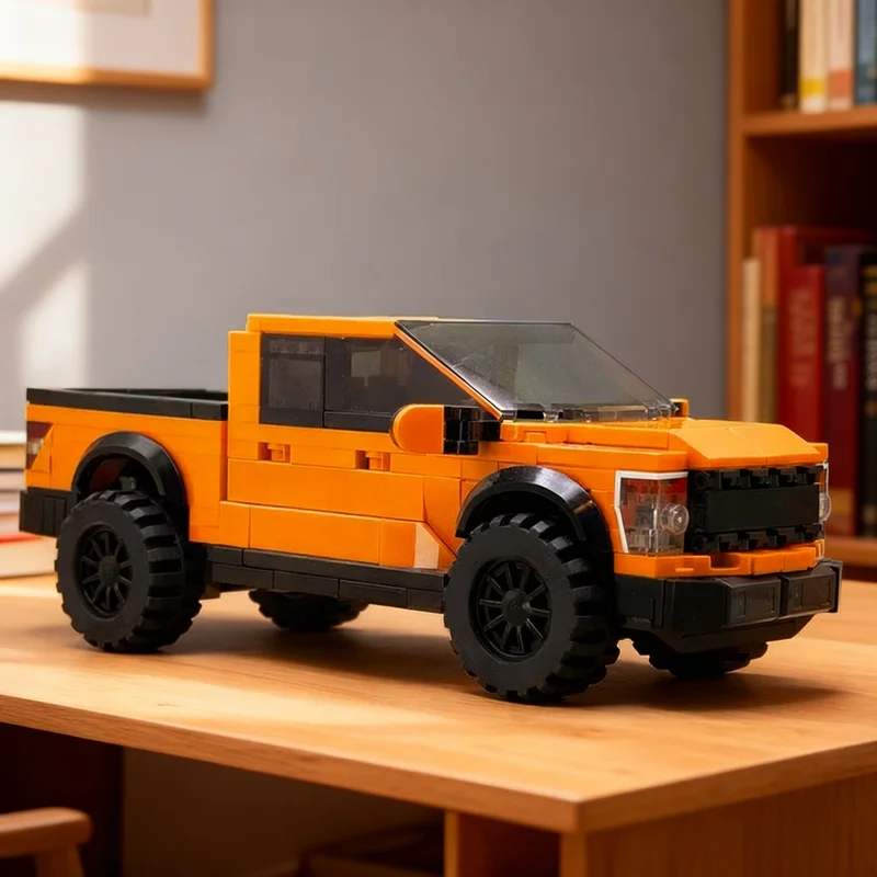 285pcs MOC City Champions Built Tough F-150 Raptor Model Building Blocks Creative Education Collection Display Art 3D Assemble