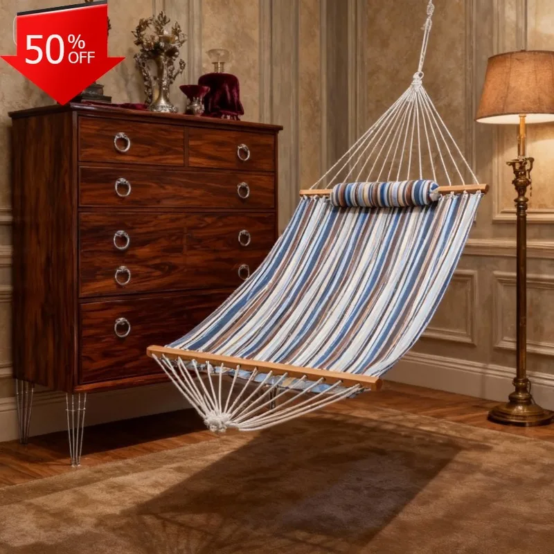 

All Season Outdoor Hammock Weather Resistant Fabric Year Round Garden Patio Use Comfortable Columpio Adulltos Outdoor Furniture