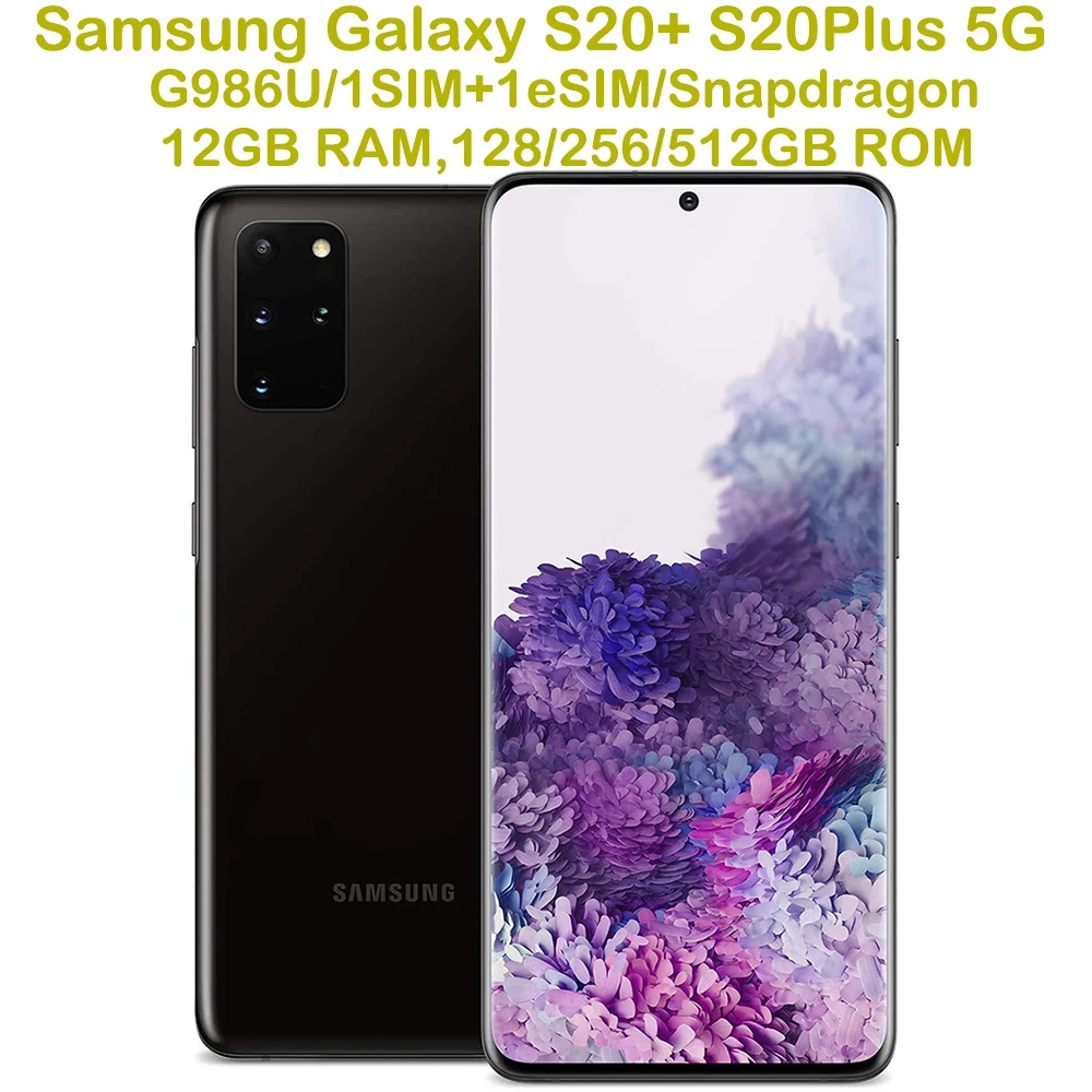 Refurbished Samsung Galaxy S20Plus S20+5G Intelligent Android Phone 6.7-inch Four Camera 64MP 4500mAh Samsung US VersionUnlocked