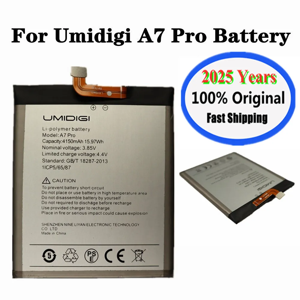 

Оригинальный аккумулятор для телефона UMI Umidigi A7 Pro A7Pro, 2025 лет, аккумулятор 4150 мАч, в наличии + отслеживание