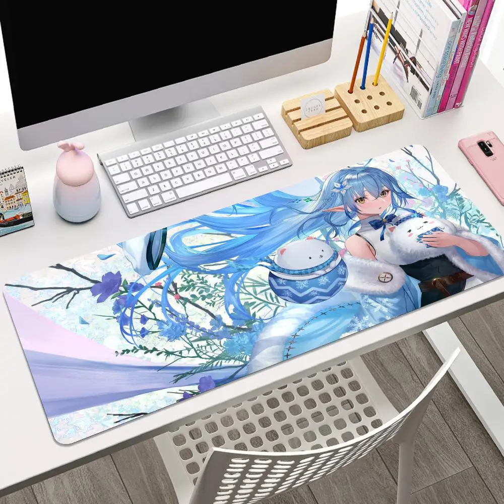 Anime Girl Yukihana Lamy Mousepad Large Gaming Mouse Pad LockEdge Thickened Computer Keyboard Table Desk Mat