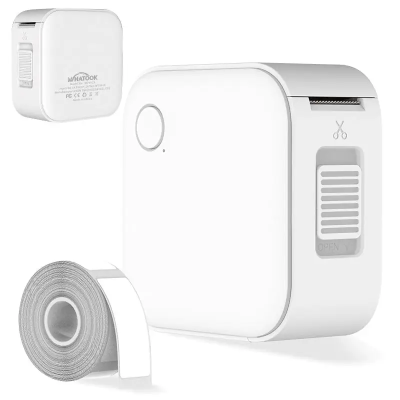 Whatook Bluetooth Portable Handheld Label Maker Machine with Inkless Thermal Printing Mini for Small Business, School
