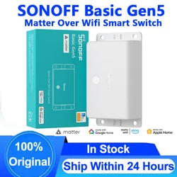 SONOFF Basic Gen5 Matter Over Wifi Smart Switch Smart Home Remote Control Timer Switch Via eWelink APP Work with Alexa Google