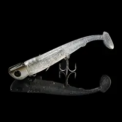 MUKUN T Tail Soft Worm 110mm 35g Ultra Long Casting Fishing Lure For Seabass Flounder Sea Fishing Soft Bait With Jig Hooks