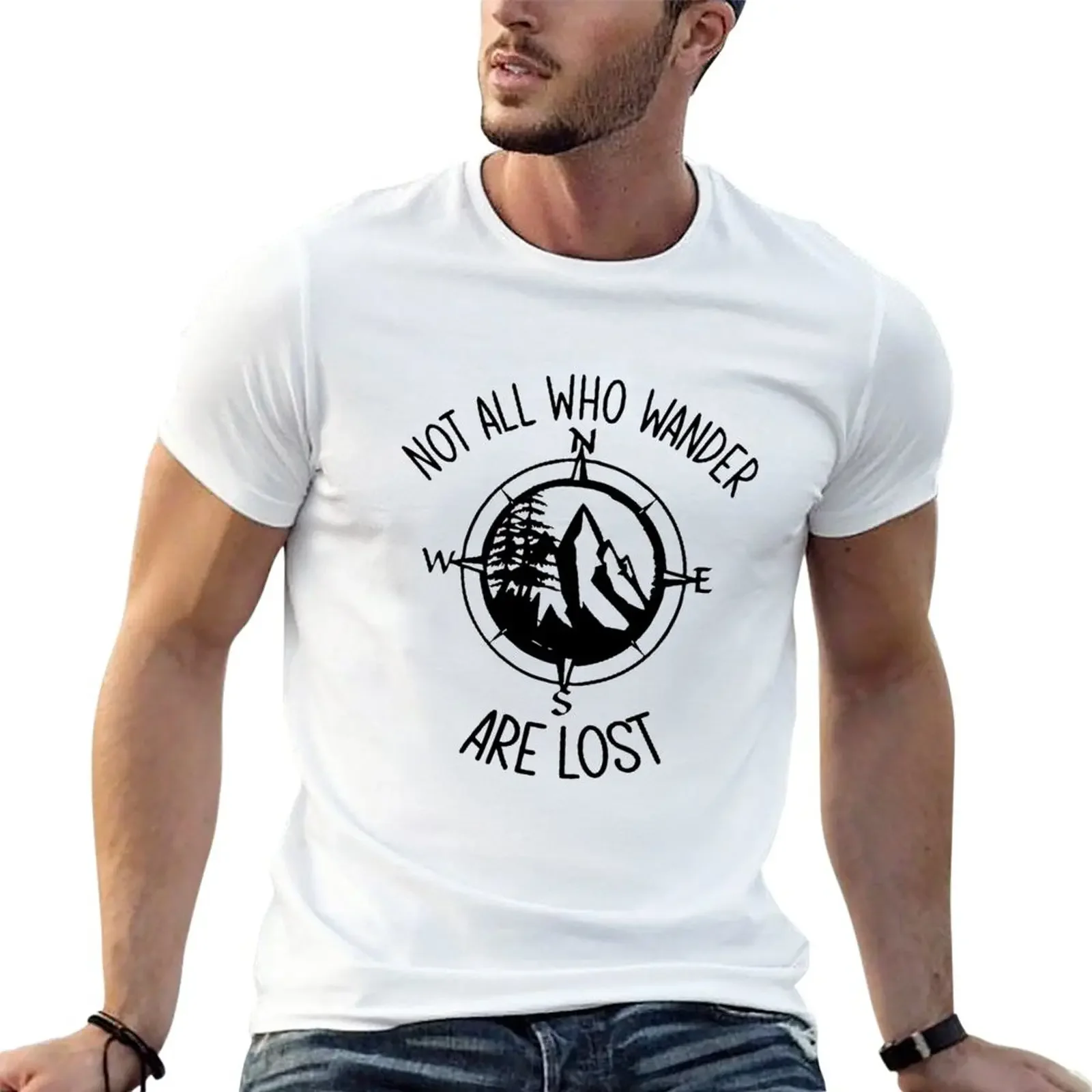 New not all that wander are lost T-Shirt Oversized t-shirt custom t shirts design your own plus size tops men t shirts