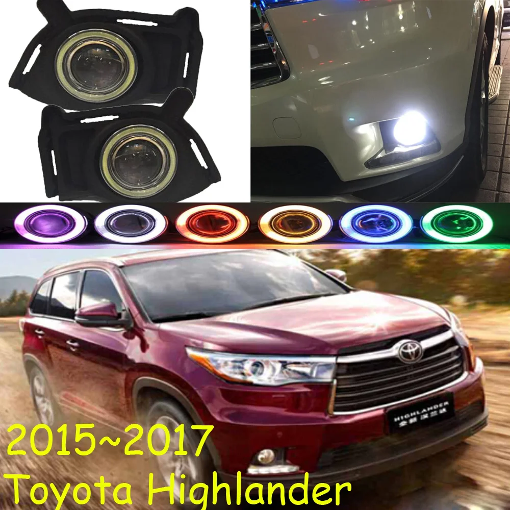 car bumper kluger headlight for Toyota highlander daytime light y DRL car accessories LED headlamp highlander fog light