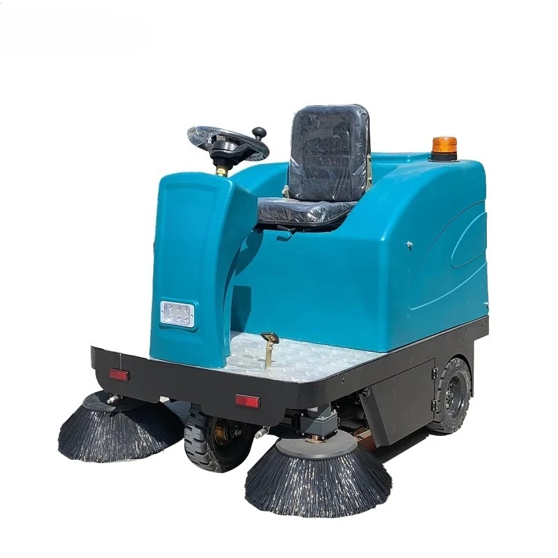 1450A Industrial Electric Ride-On Street Floor Sweeper Manual Fuel Factory Cleaning Machine with Core Components Brush Battery