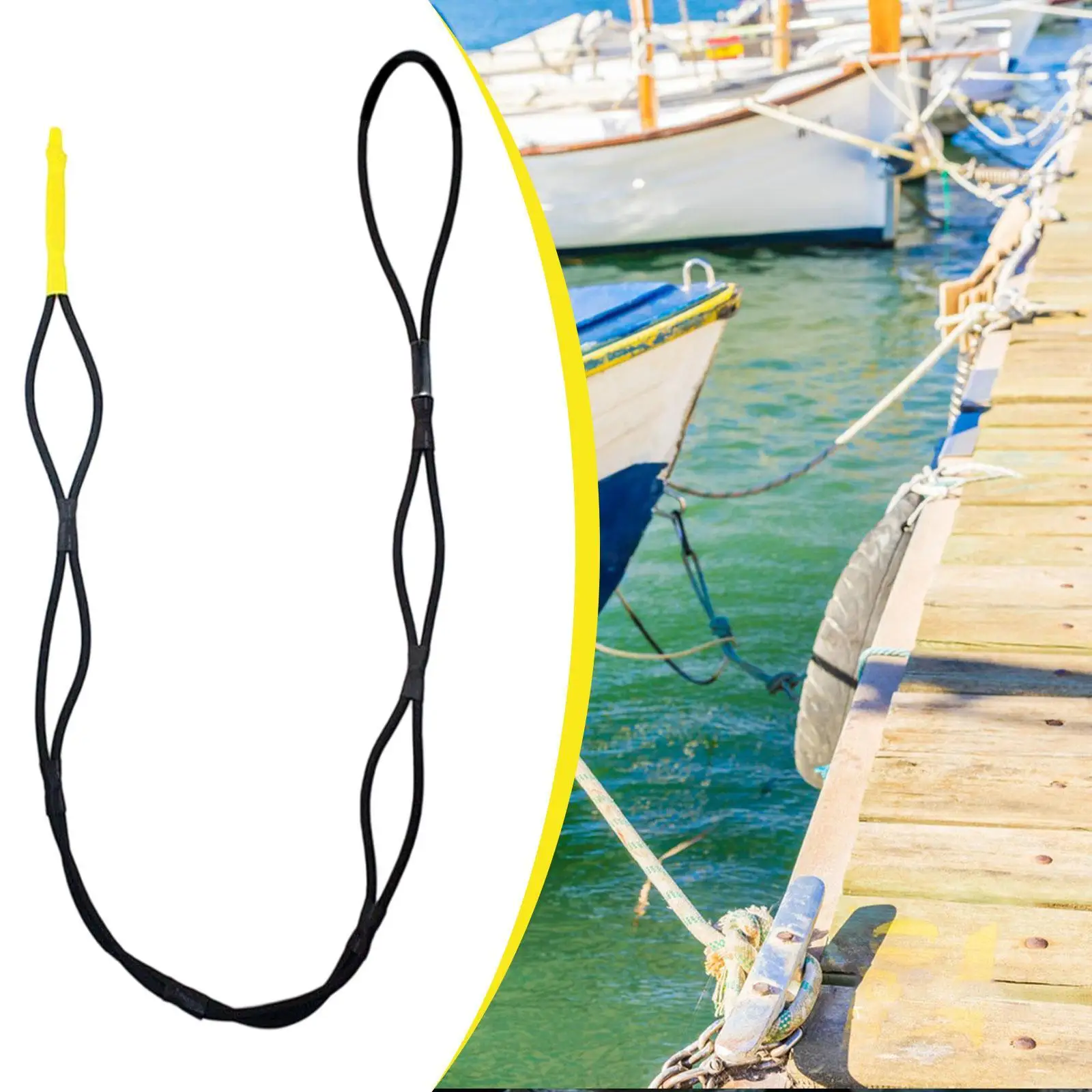 

Bungee Dock Line Practical Gift for Men Elastic Impact Resistant Mooring Rope for Canoe Boating Pontoon Docking Watercraft