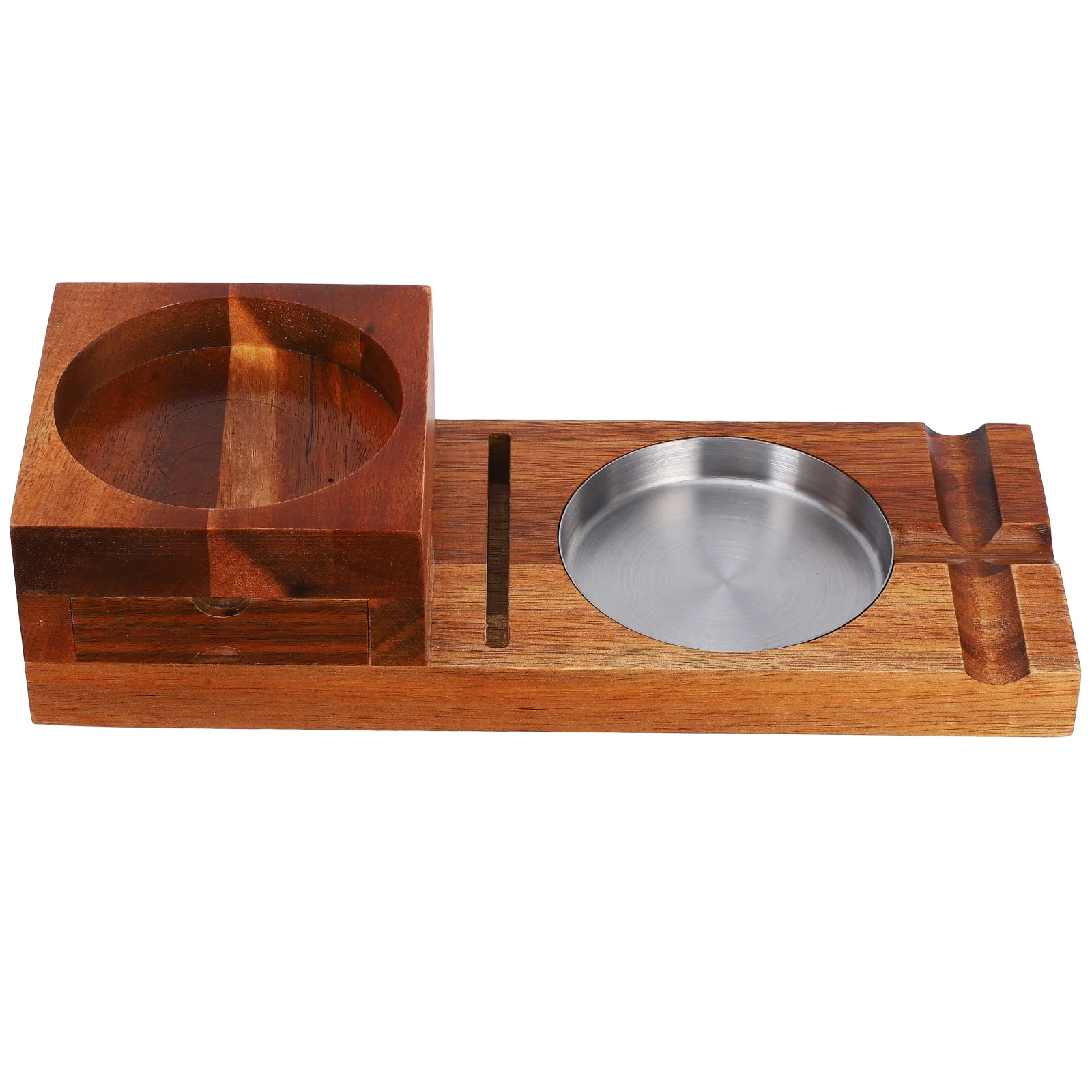 

Firm Wooden Cigar Ashtray Detachable Design Long Lasting Use Sophisticated Home Office Decor Ample Space Multi Cigar Butts Easy