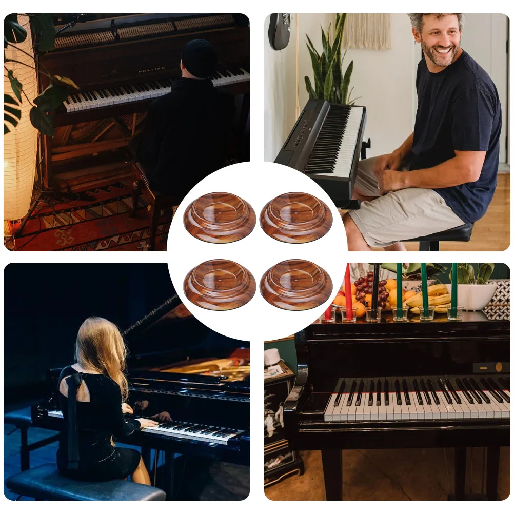 

4pcs Piano Foot Floor Pads Thick ABS EVA Material Protective Mats Feet Non Slip Soundproofing Home Furniture Leg