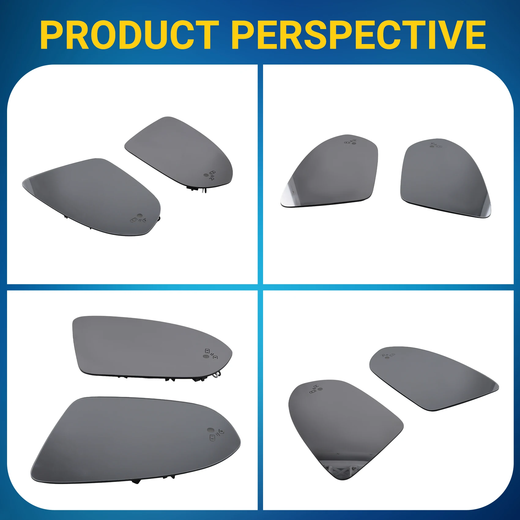 

Classy-Car Heated Rear Mirror Glass Lens With Blind Spot Assist Function For Opel Vauxhall Astra K 2015-2019 Side Mirror Lens