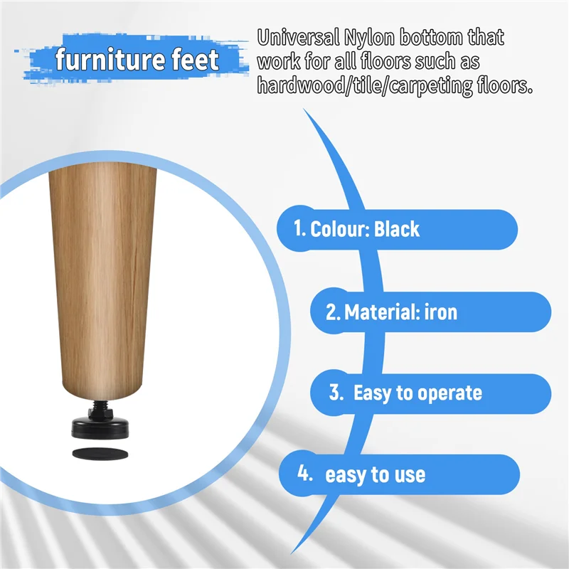 AY03-Meubelnivelleerders Zwaar uitgevoerde meubelnivelleervoeten Verstelbare poten voor kasten Tafels Stoelen Verhoger