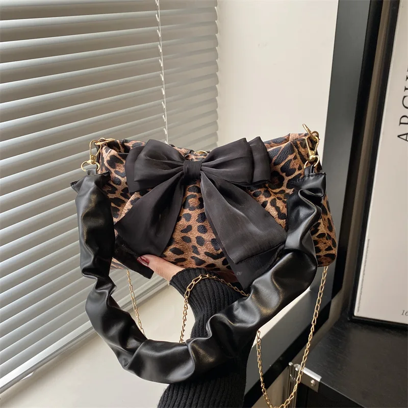 

2025 сумка с цветочным бантом, модная женская сумка через плечо, стильная сумка-тоут с принтом, модная повседневная сумка с узлом-бабочкой