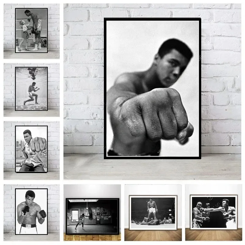 Classic Wall Art NT1050 Mohammad Ali Boxer Inspirational Canvas Painting Home Bedroom and Living Room Decoration