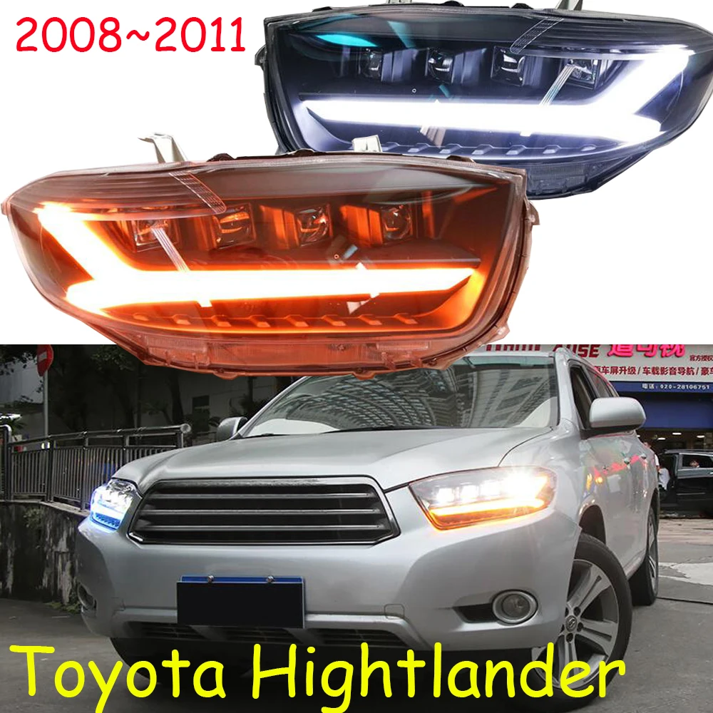 

Car Bumper Head Light For Toyota Highlander Car Accessories 2008~2011y LED DRL Daytime Light Headlamp For Highlander Fog Light