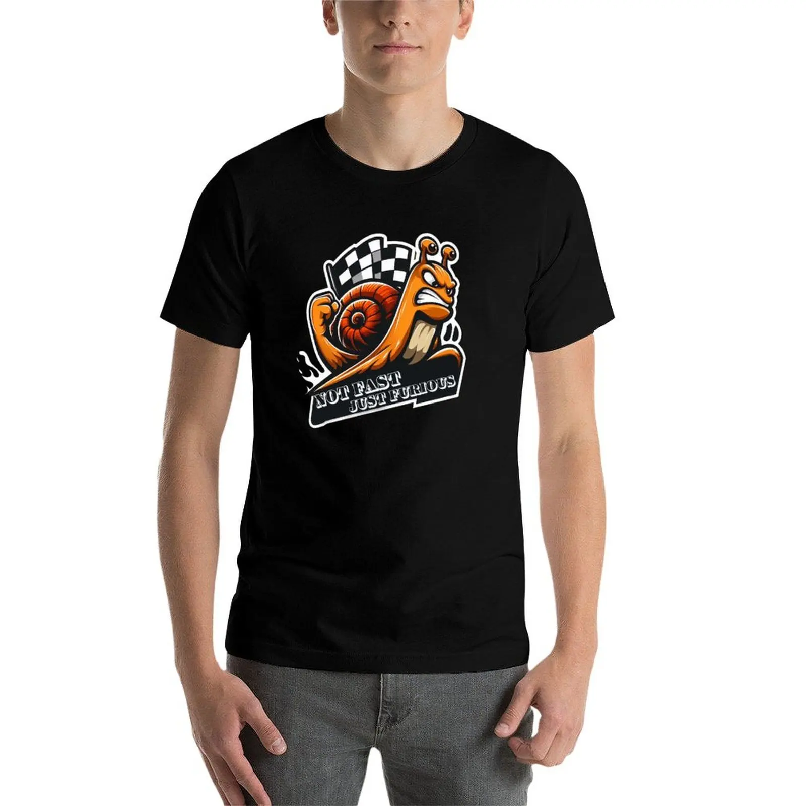 Not Fast Just Furious T-Shirt Fashion Simple Casual Tee Shirt T-Shirt - view 4