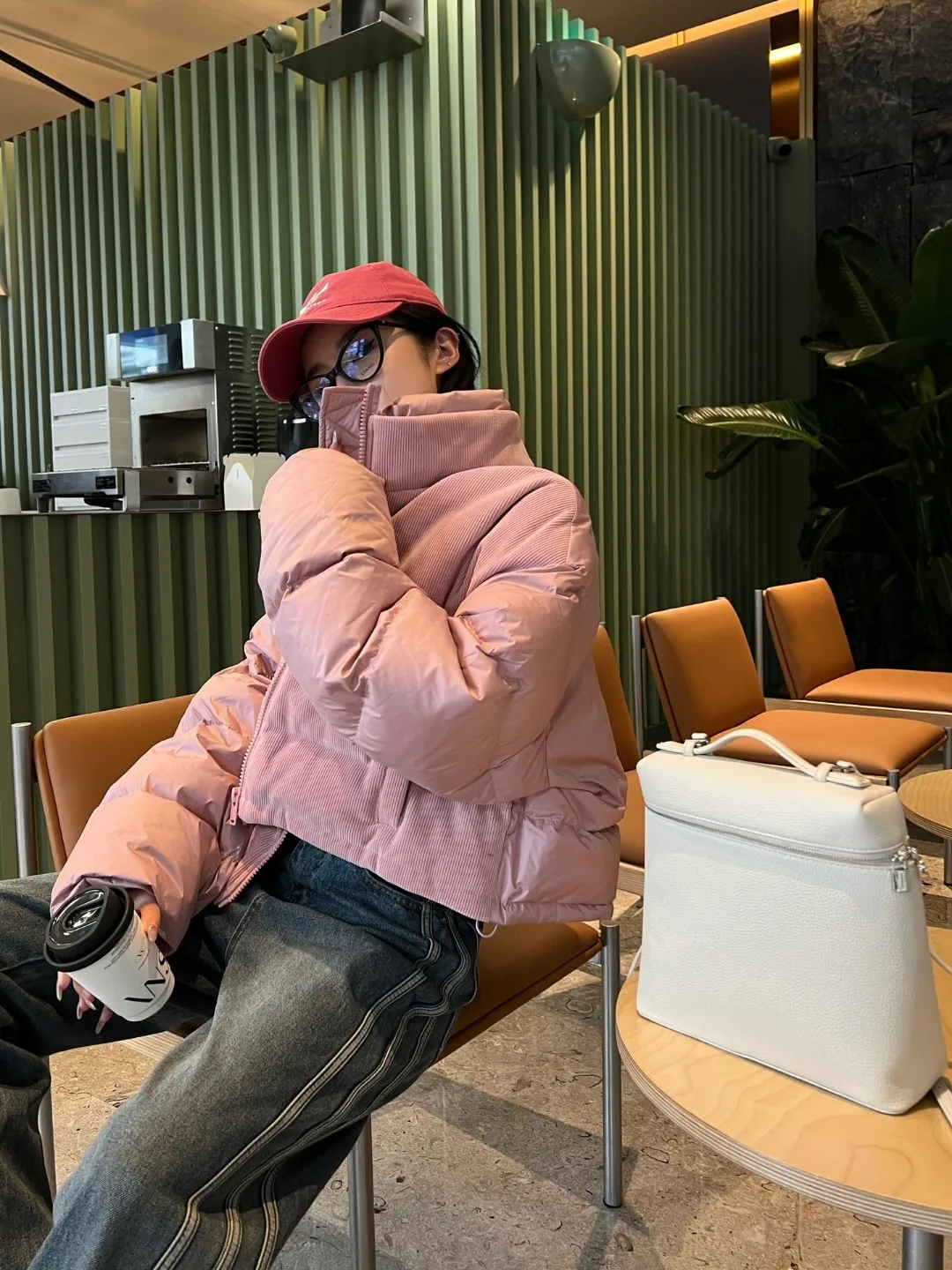 2025 Women's Clothing Fashion quilted corduroy down jacketAutumn Winter New 1105