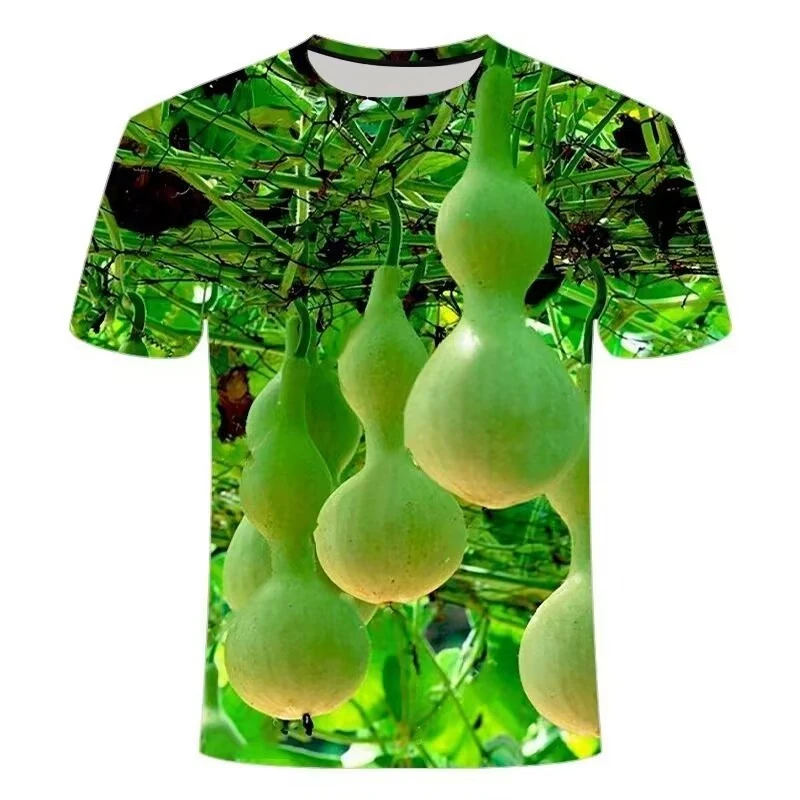 Funny Vegetables Cucumber 3d Print Graphic T Shirts Y2k Mens Designer Clothes Women Kids Personality Creative Casual O-neck Tops