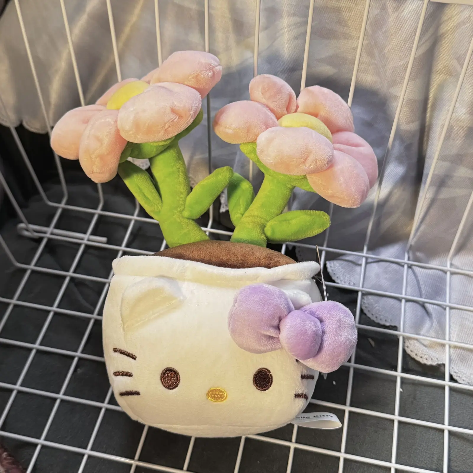 Original Potted Plant Hello Kitty Plush Toy Lovely Flower Doll Kitty Cat Plushies Stuffed Anime Home Decor Birthday Gifts Girl