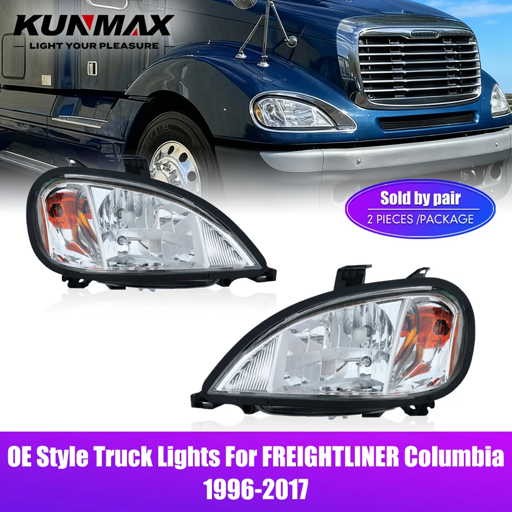 

Светодиодные проекционные фары для грузовиков FREIGHTLINER Columbia 1996-2017, передние фары с DRL и указателями поворота