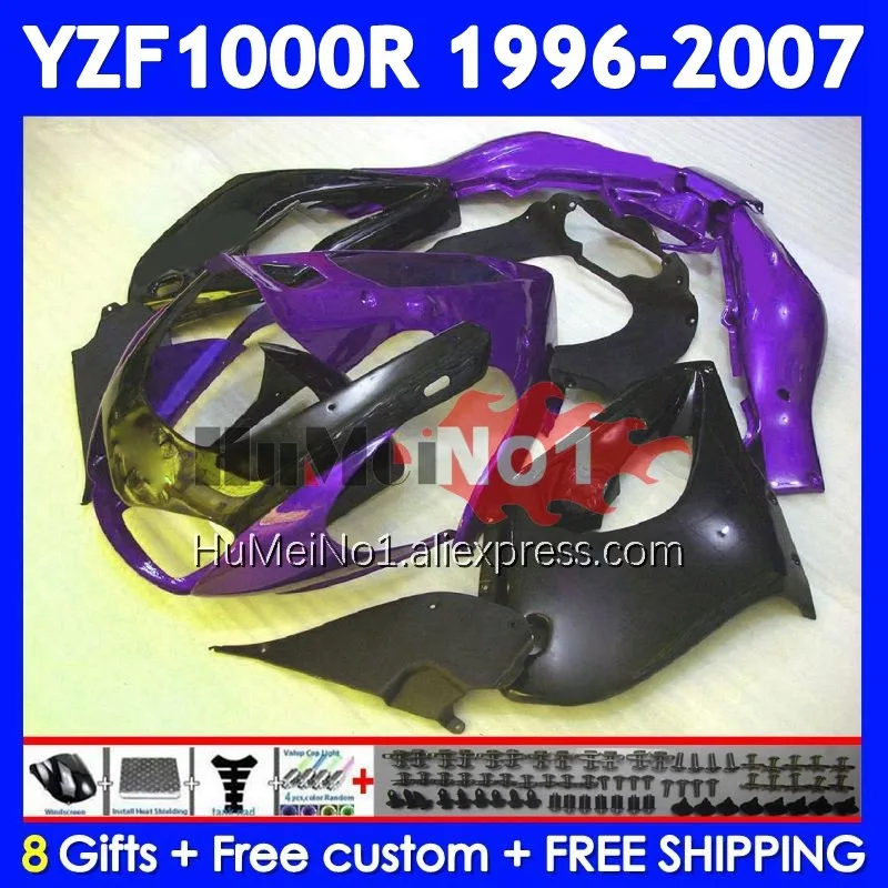 Thunderace For YAMAHA YZF 1000R YZF1000R Blk Purple 96 97 98 99 00 01 354No.152 YZF-1000R 2002 2003 2004 2005 2006 2007 Fairing