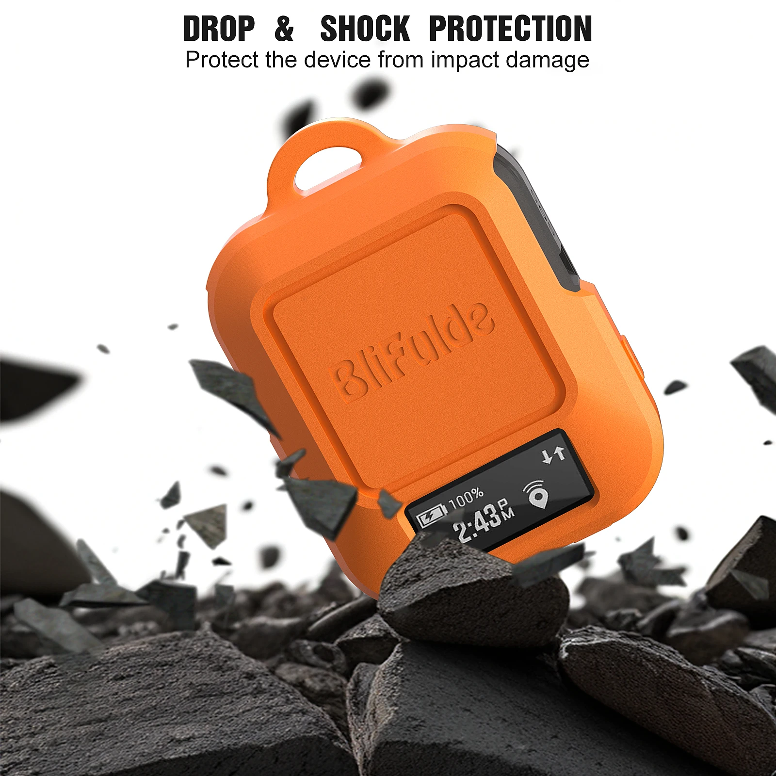 Silicone Case for Garmin InReach Messenger Plus GPS Communicator Protective Cover Durable Scratch Resistant Orange Case Only