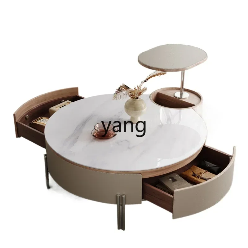 

xyy vanilla 2024 new coffee table living room lifting small apartment household rotating small coffee table