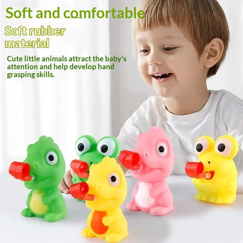 Creative Fidget Decompression Pinch Toy Frog Dinosaur Sticking Tongue Out Relieve Stress Children Fun Squeeze Interactive Toys