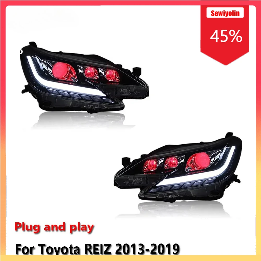 

Car LED Headlight Automobile Parts For Toyota REIZ 2013-2019 Fog DRL Brake Turn Signal Lamp Plug and Play