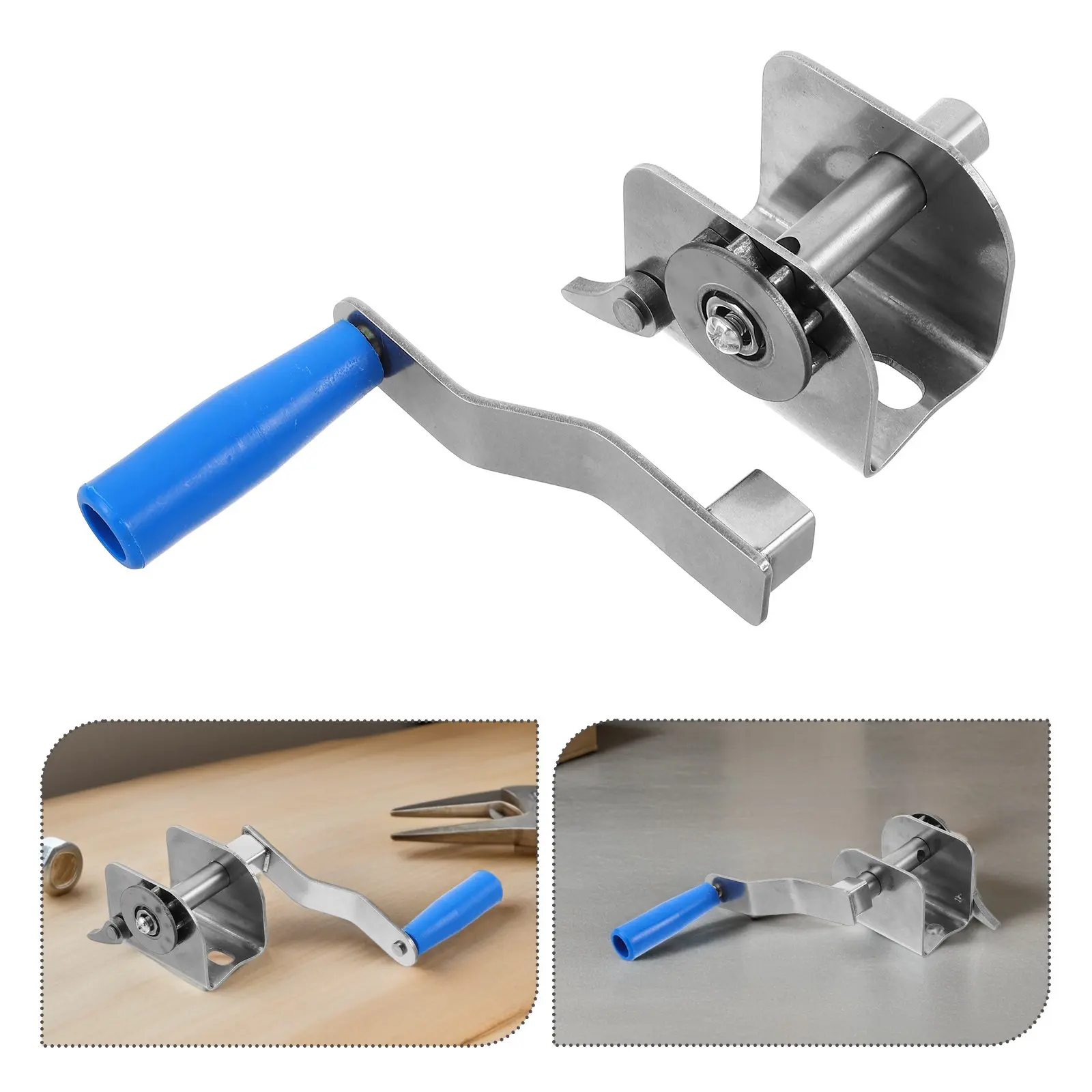 

Stainless Steel Badminton Net Rope Tightener Hand Crank Gear Tensioning Device for Outdoor Volleyball Tennis Courts Professional