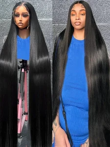 Hd Lace Wig 13x6 Human Hair Brazilian Bone Straight 360 Full Lace Wig 7x5 Glueless Wigs Wear to Go 30Inch Preplucked For Women