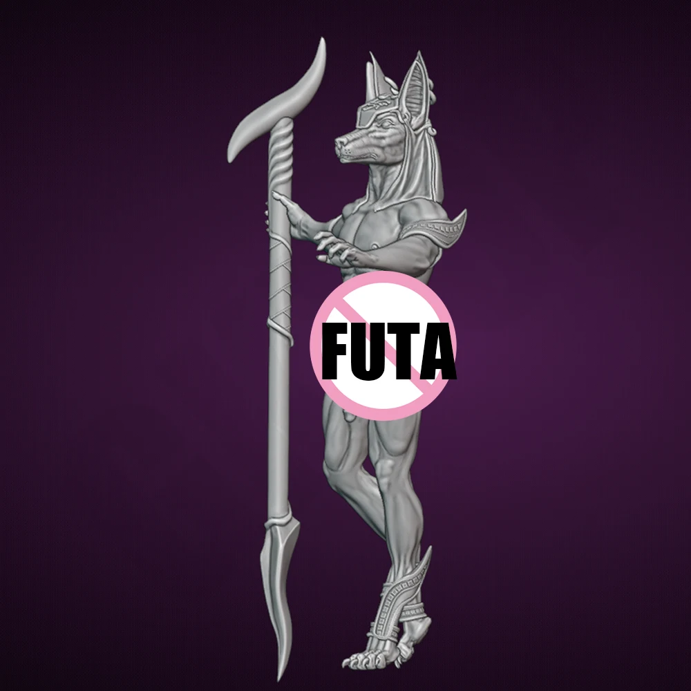 FUTA Sexy Anubis 1/24 Scale Resin Figure Model Kit Rabbit Diorama Unassembled Unpainted Doll 3D Printing DIY Statue Crafts Toy