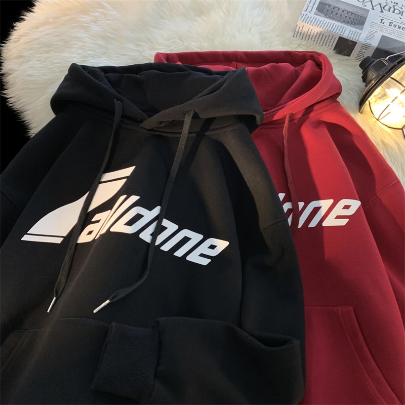 Vintage Techwear Hoodie For Men Hip-hop Street Baggy Hooded Pullover Oversized Couple Clothing Fashion Print Casual Male Hoodie