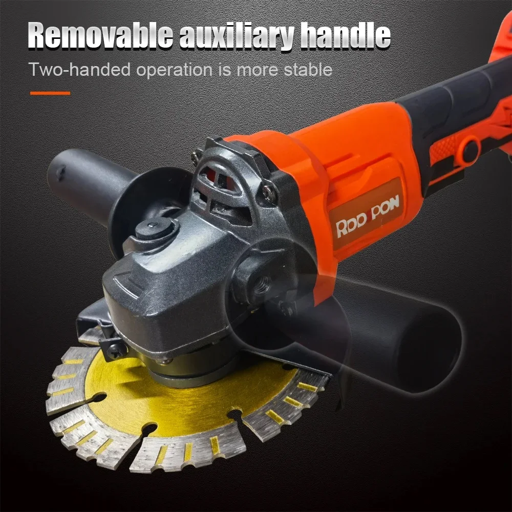 Electric Angle Grinder 125MM Handheld Cutting Machine Woodworking Polishing Power Tool For Makita 18V Lithium-Ion Battery