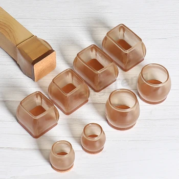 미끄럼 방지 의자 커버, 소파 다리 실리콘 패드, 발 바닥 보호대, 가구 피팅, 다양한 크기, 4 개