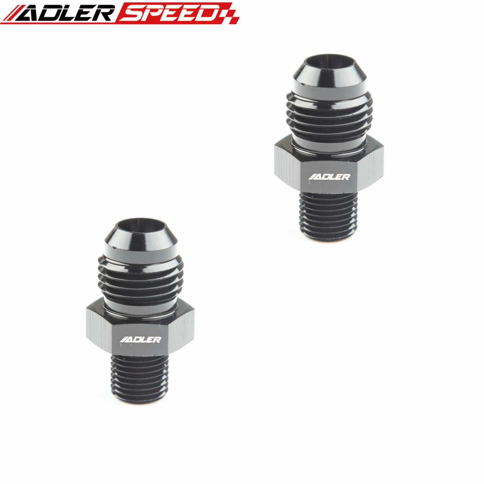 2PCS AN4 AN6 AN8 AN10 To M10/M12/M14/M16/M18x1.5 Thread Straight Fuel Oil Air Hose Fitting Male Adapter Car Auto Accessories