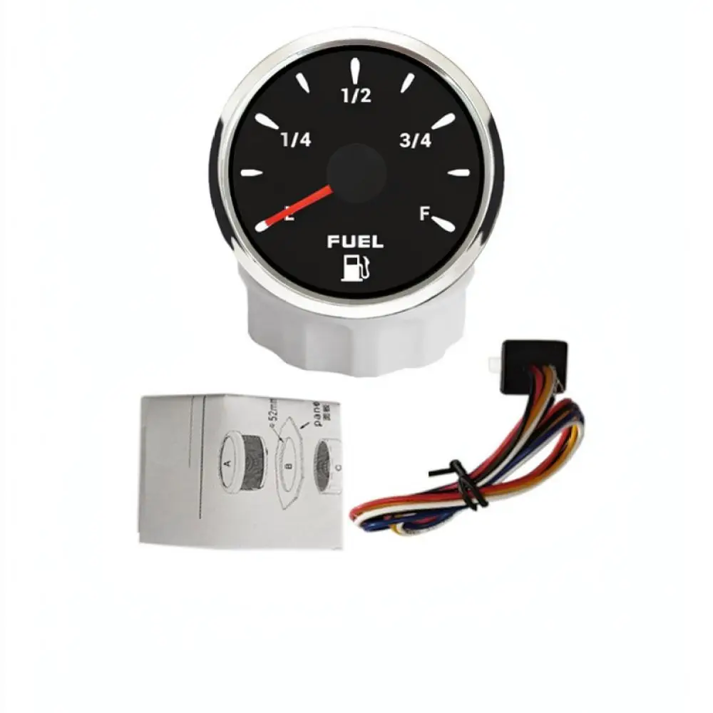 52mm Fuel Gauge Meter 12V 24V For Car Truck Boat Oil Level Indicator Compatible 0 190ohm 240 33ohm Tank Sensor System