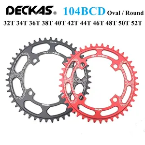 Deckas 104bcd Oval Crown/Larga Round Creed Wheel MTB Mountainbike Fahrrad 32T-52T Zahnplatte 104 BCD 6 Hauptverkaufsradplatte - №6