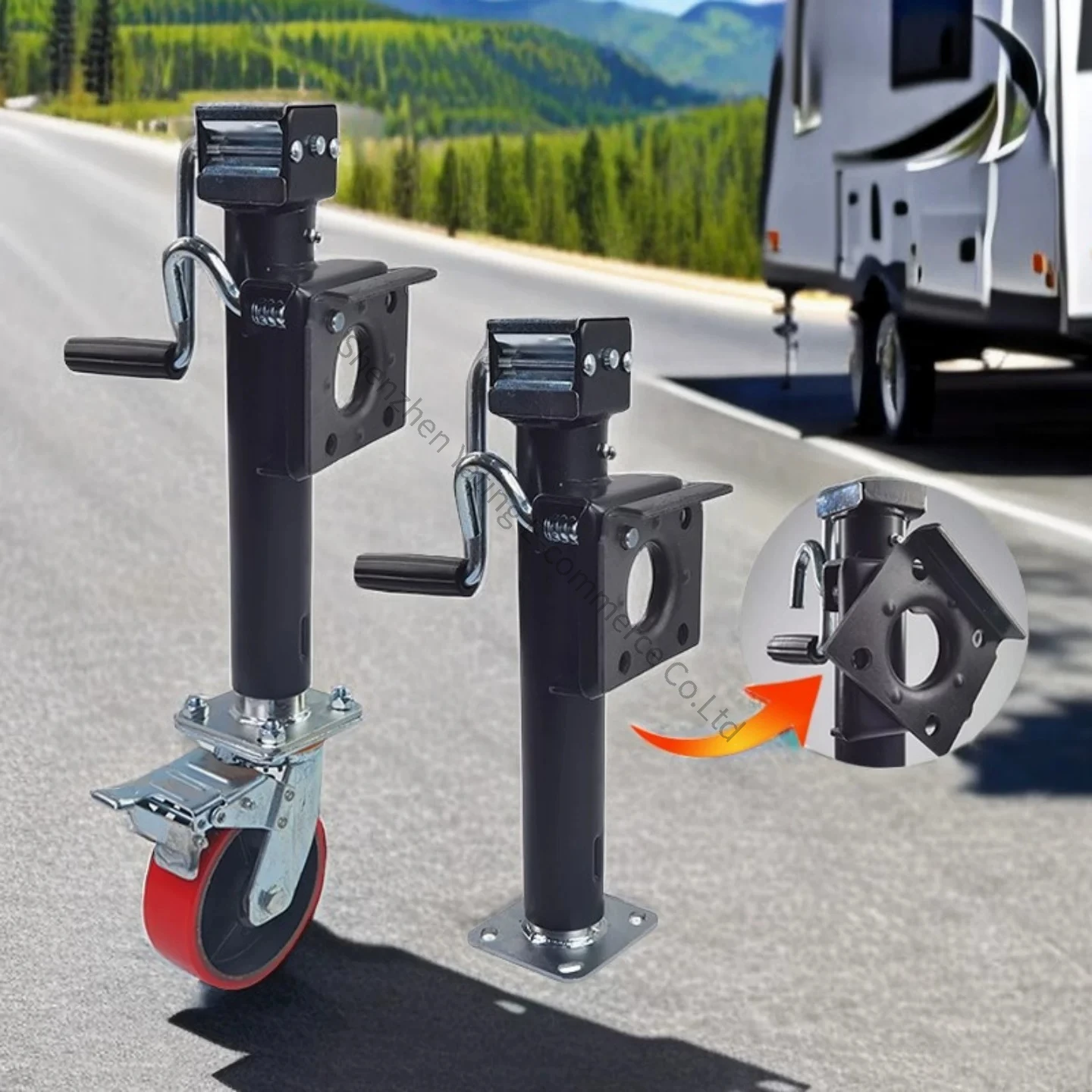 Hand Trailer Jack Trailer RV Parking Outriggers Auxiliary Support Lifting Balance Bracket Guide Wheel