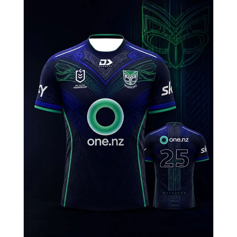 Family Matching Warriors Maori Tribal Metallic Print Rugby Jersey Oversized Solid Black Full Koru Pattern Number 1 Mesh Tee