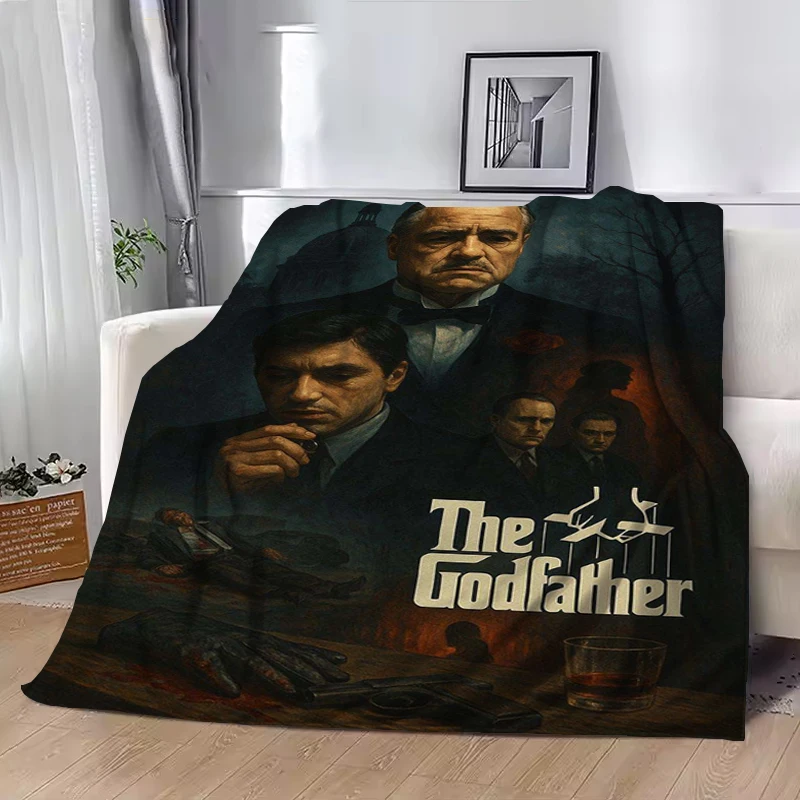 

Gangsters The Godfather Throw Blanket Plead Cover Soft Plaid With Print Sofas Blankets for Decorative Sofa Throwing Office Downy